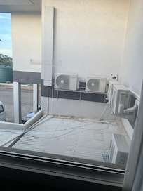 View out hotel room window