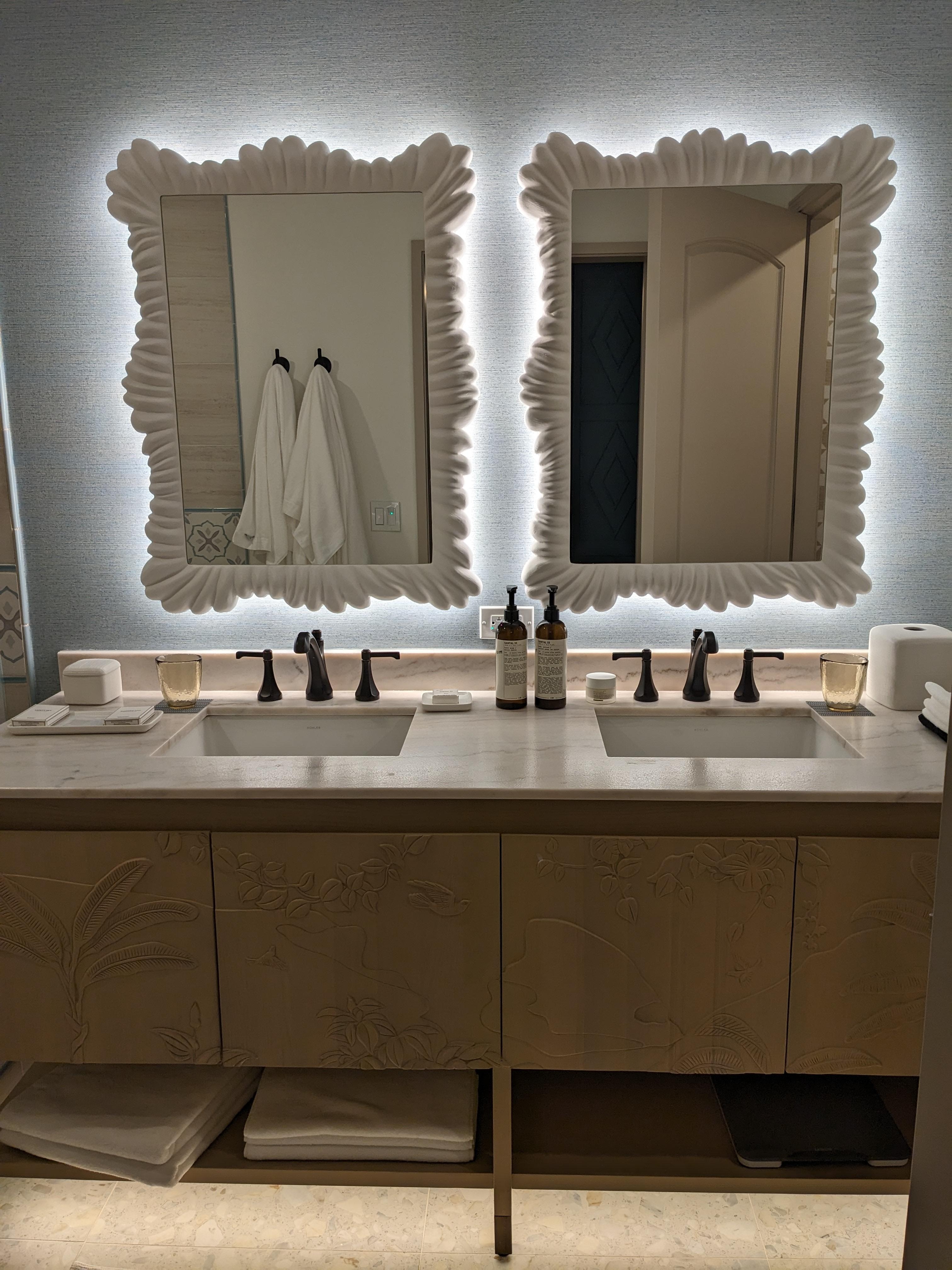 His and Her sinks. Beautiful bathroom.