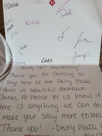 Card signed by entire staff