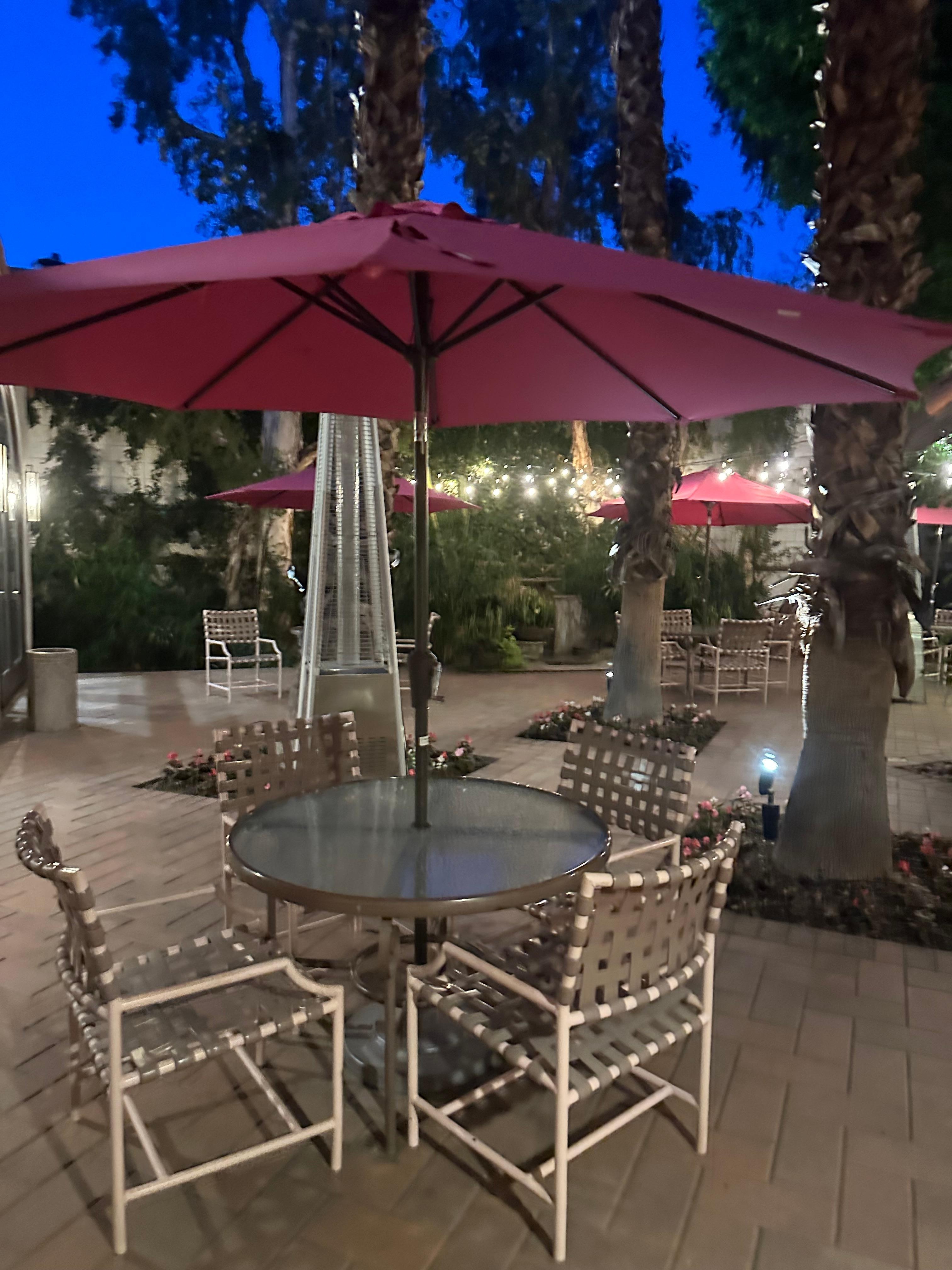 Patio area was relaxing