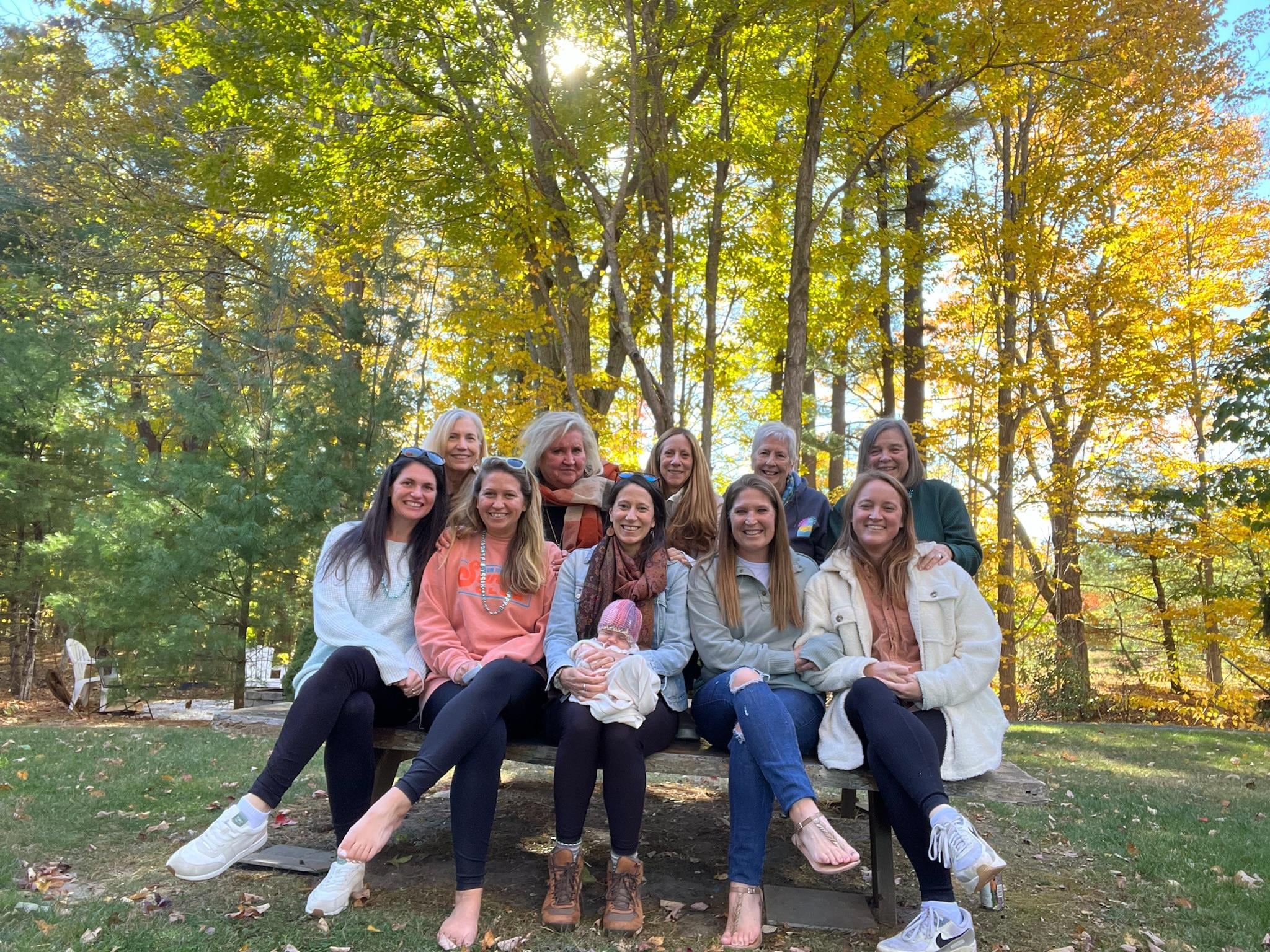 The Mothers and Daughters, with a special visit from the newest addition. 💞