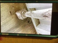 Screen in porch after the cleaners had swep