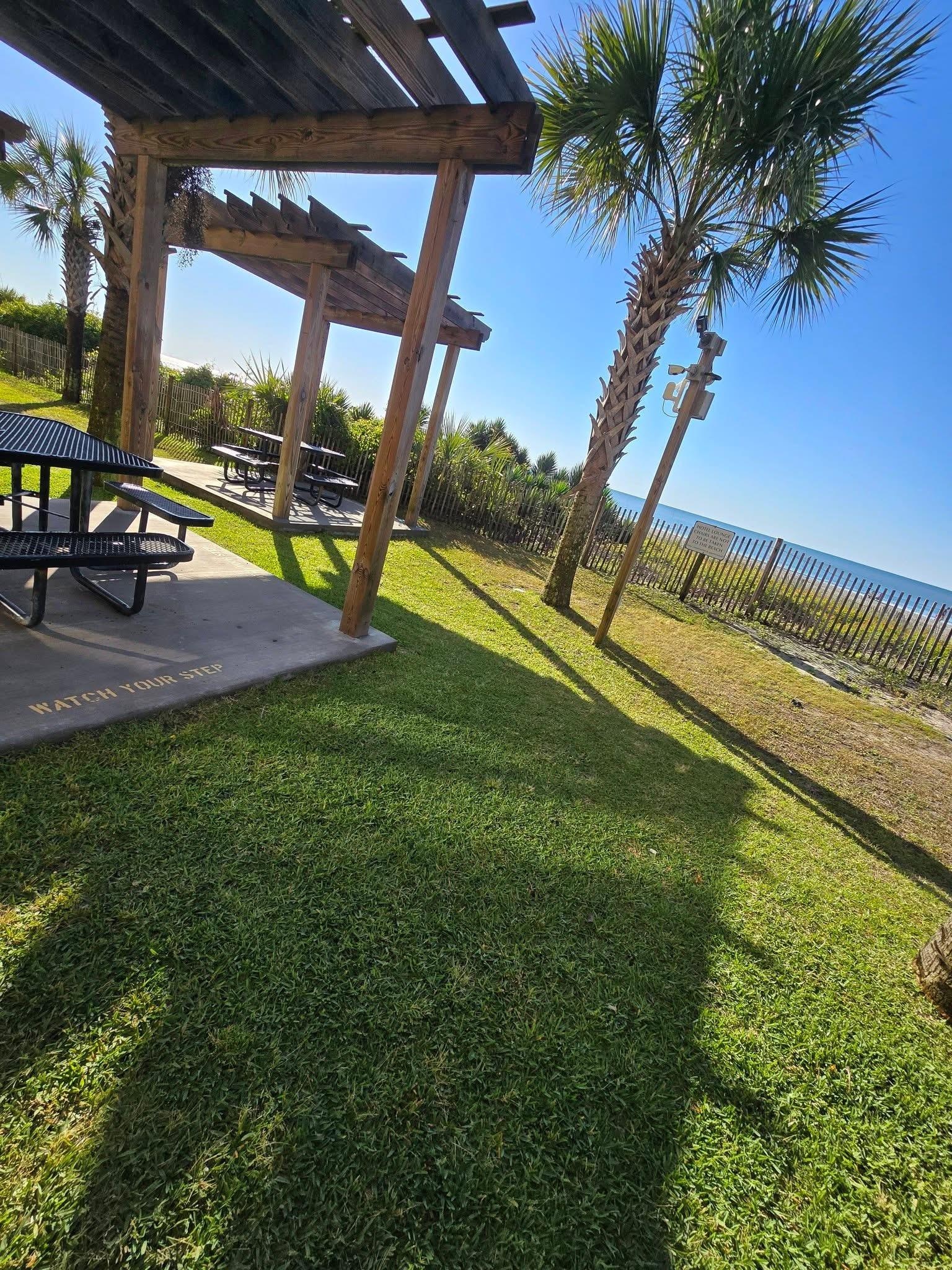 They have hammocks and a nice outside area in front of ocean 