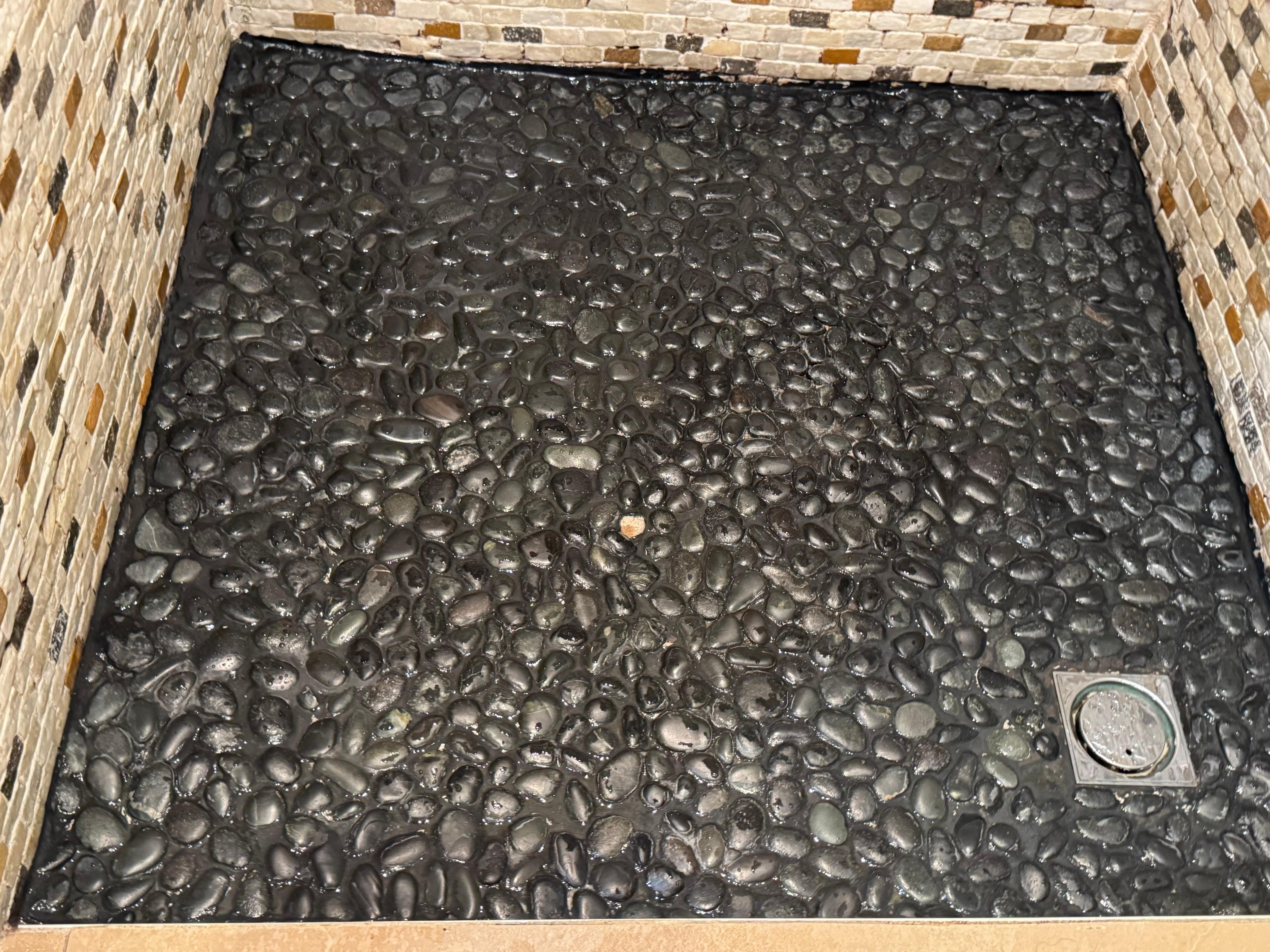 Missing pebbles in the shower