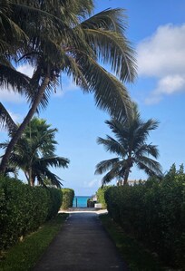 Entrance to beach 4 minute walk from rental property.