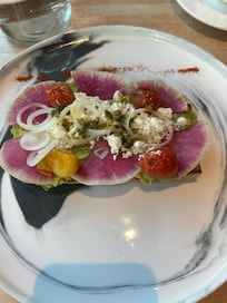 Avocado toast breakfast from Saga restaurant