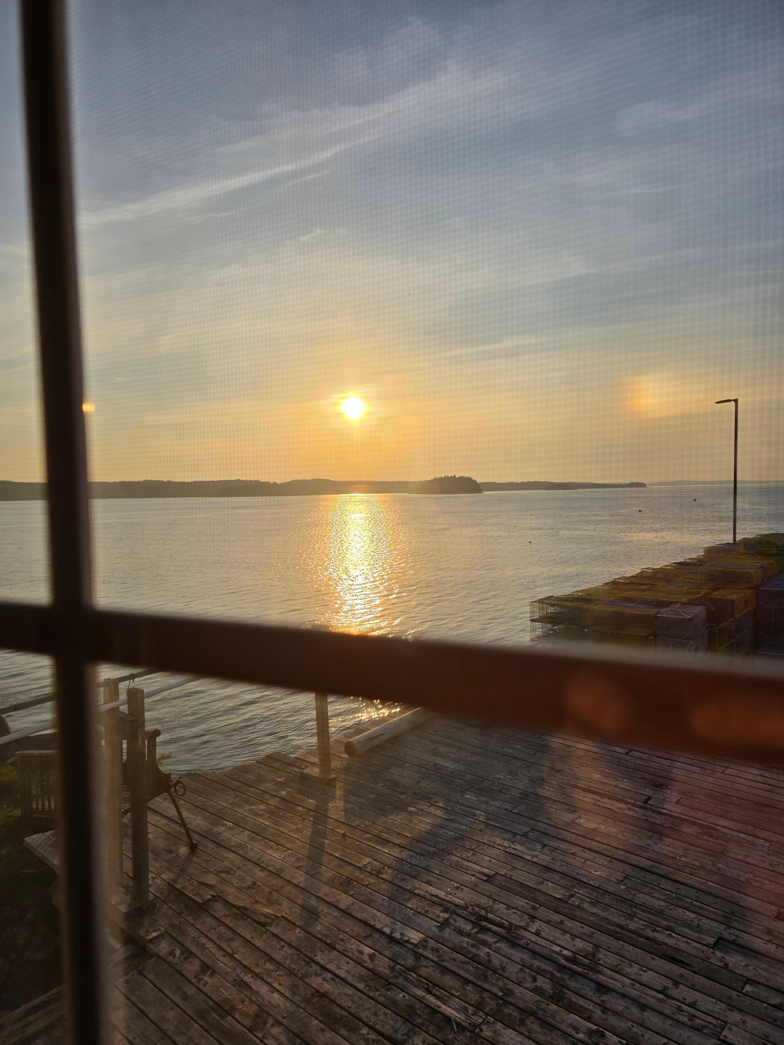 Picture of sunset from inside my room.