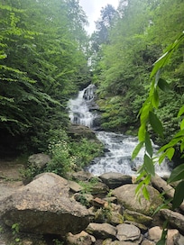 Mud creek waterfall close by. The start to a great hiking trail.