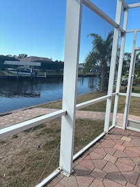 Looking out to canal.