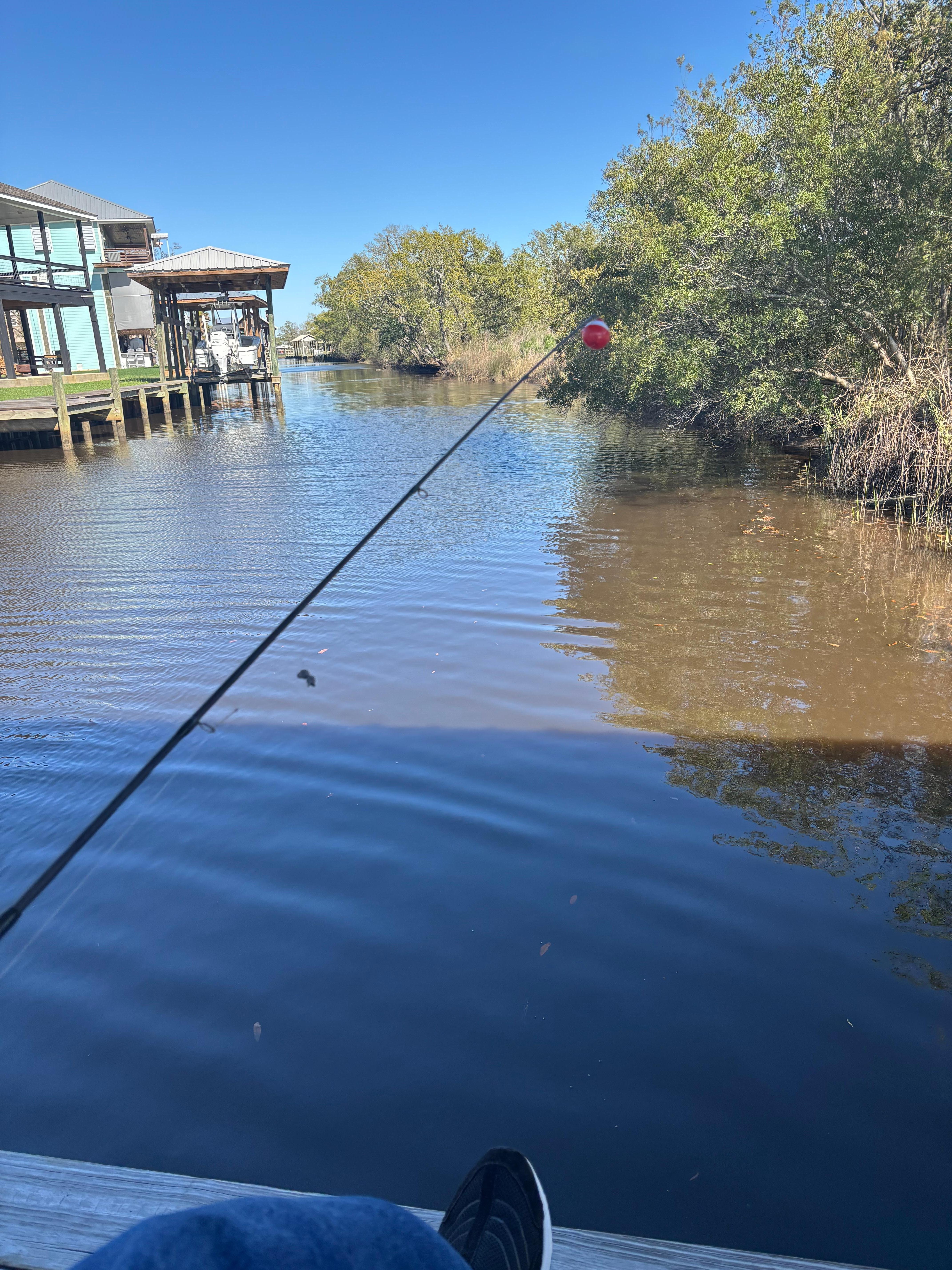 Fishing off the pier