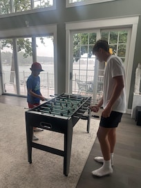 We loved playing foosball!