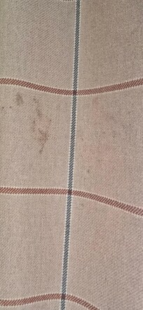 Hand prints on curtains