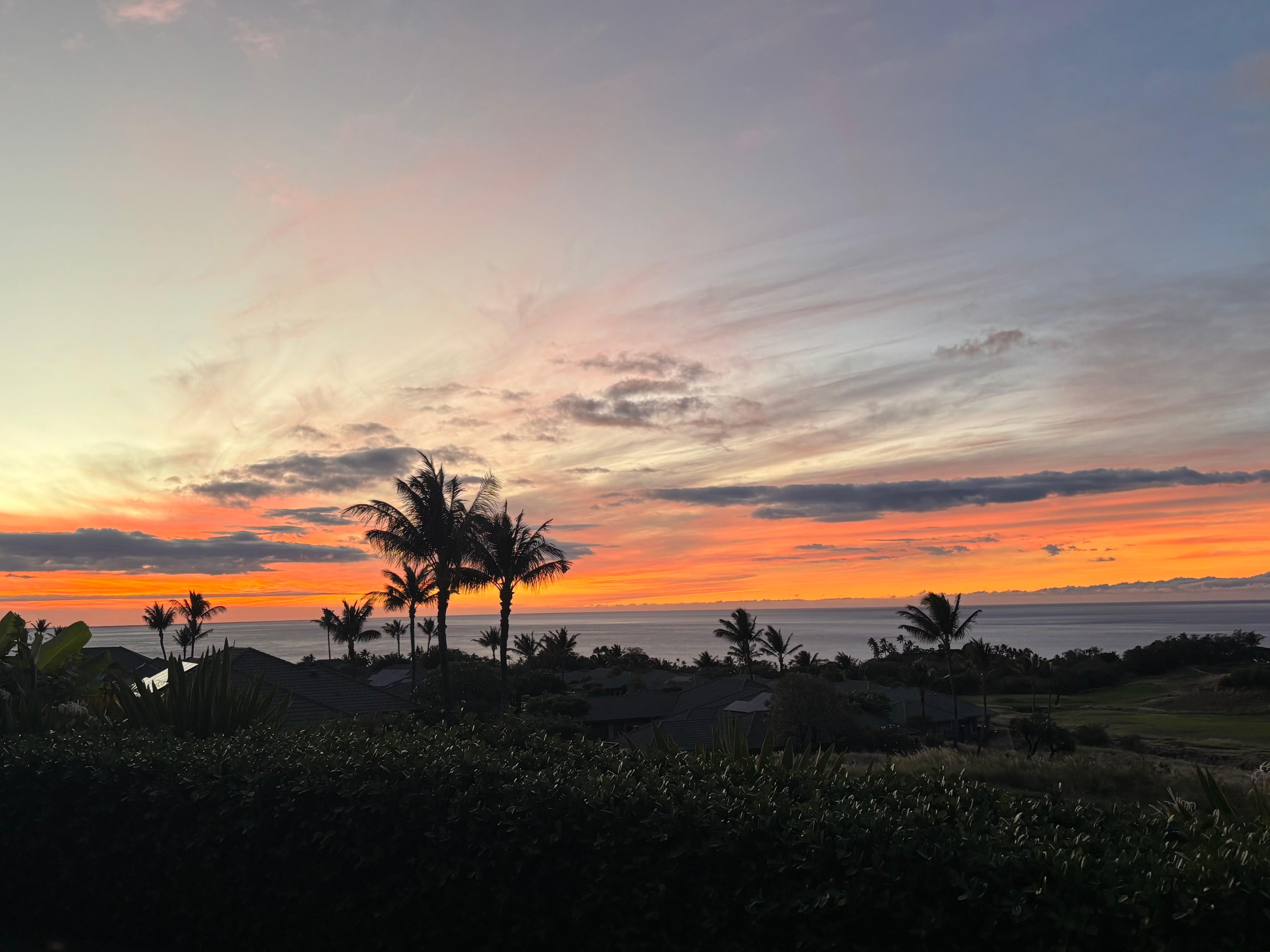 Sunset view from the villa