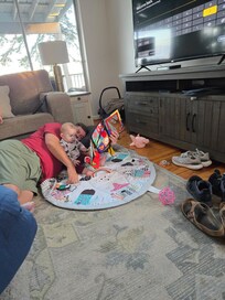 Grandpa with our grand daughter.