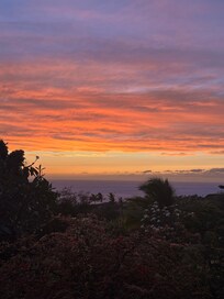Sunset view from the lanai