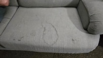 Just a portion of the couch stains