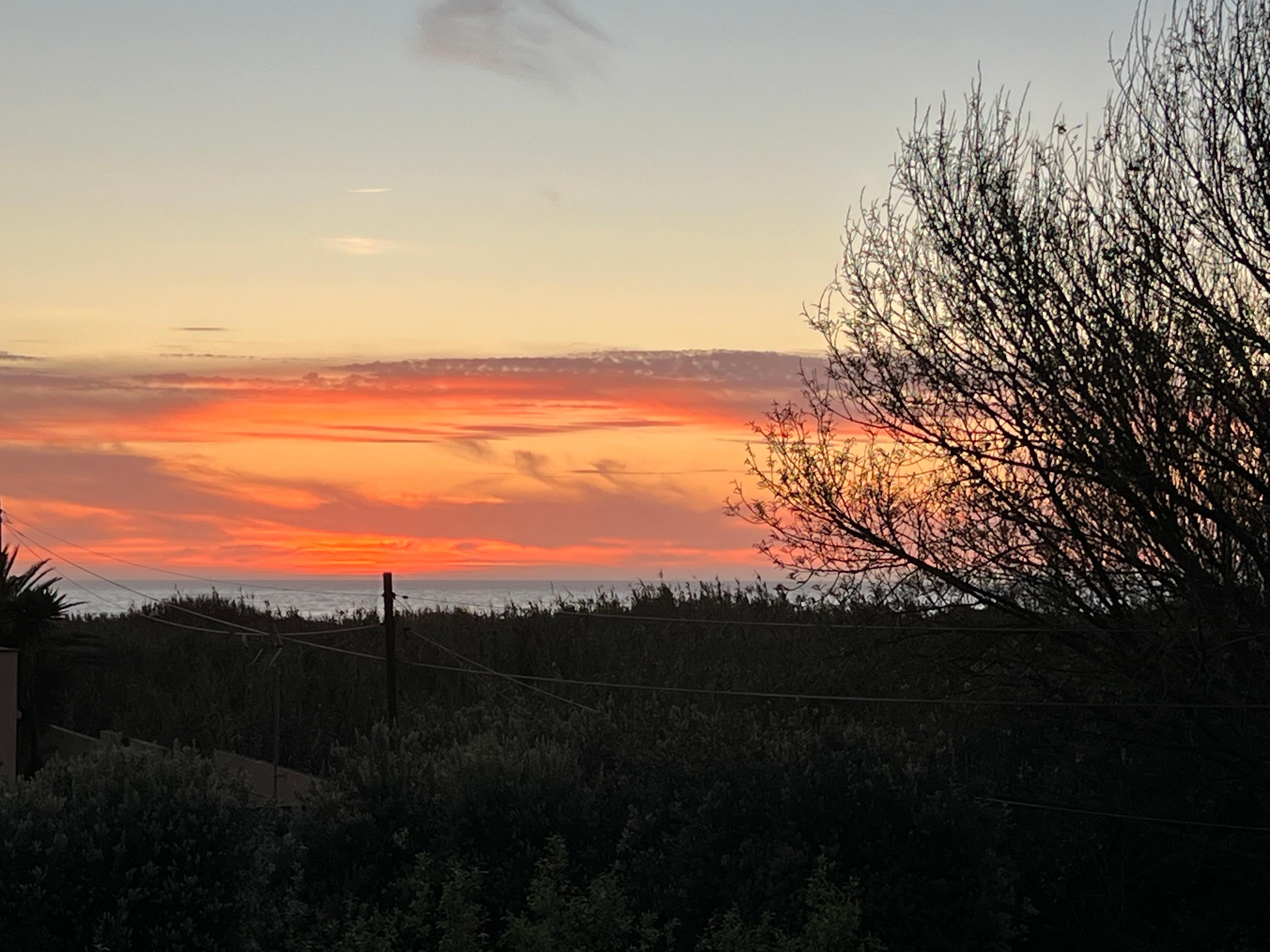 sunset from the balcony