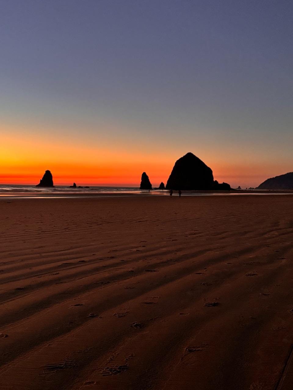 Sunset from the beach access near the house