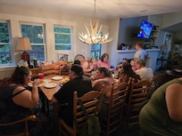 Family dinner with games