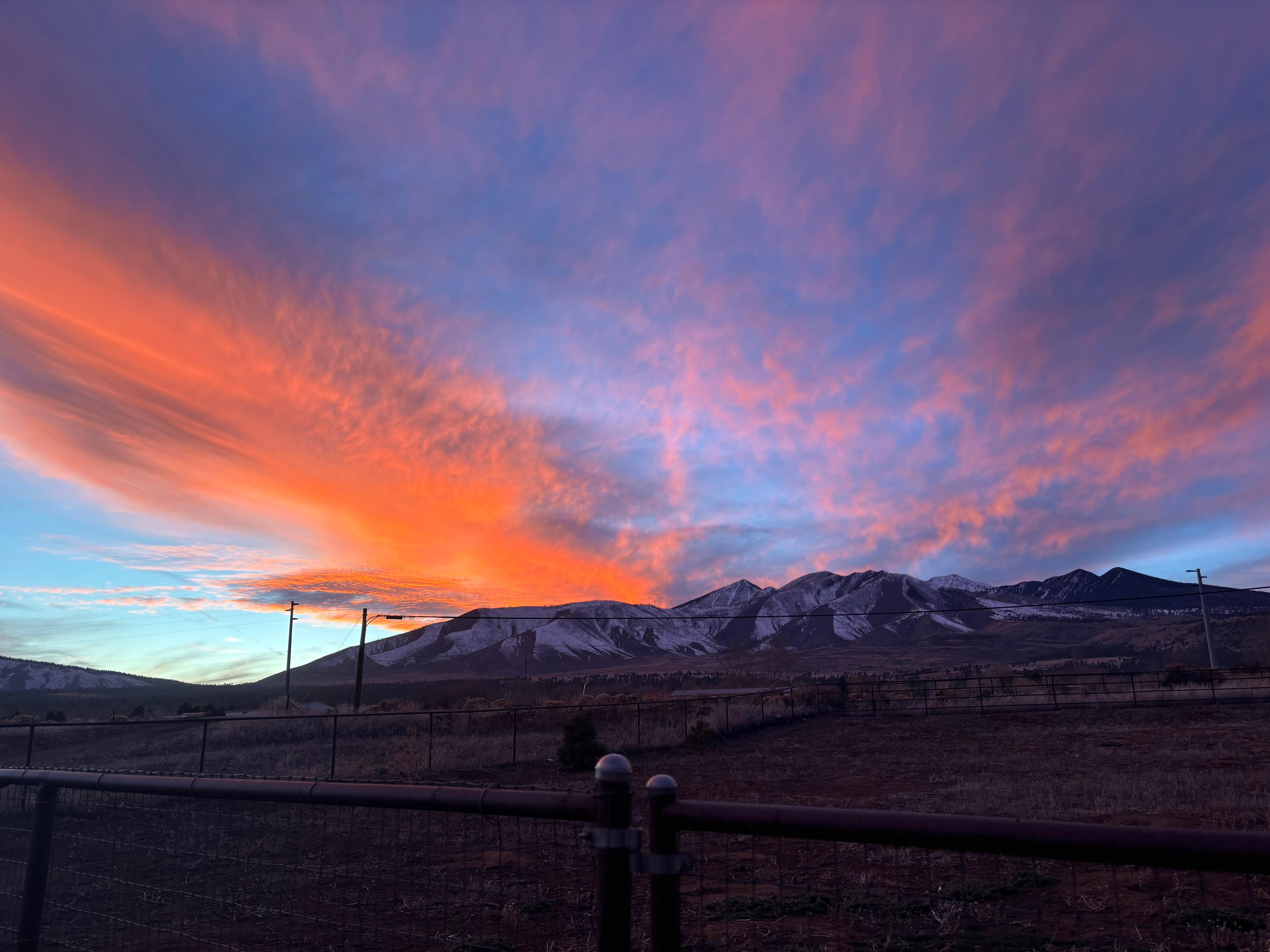 Sunset from the backyard