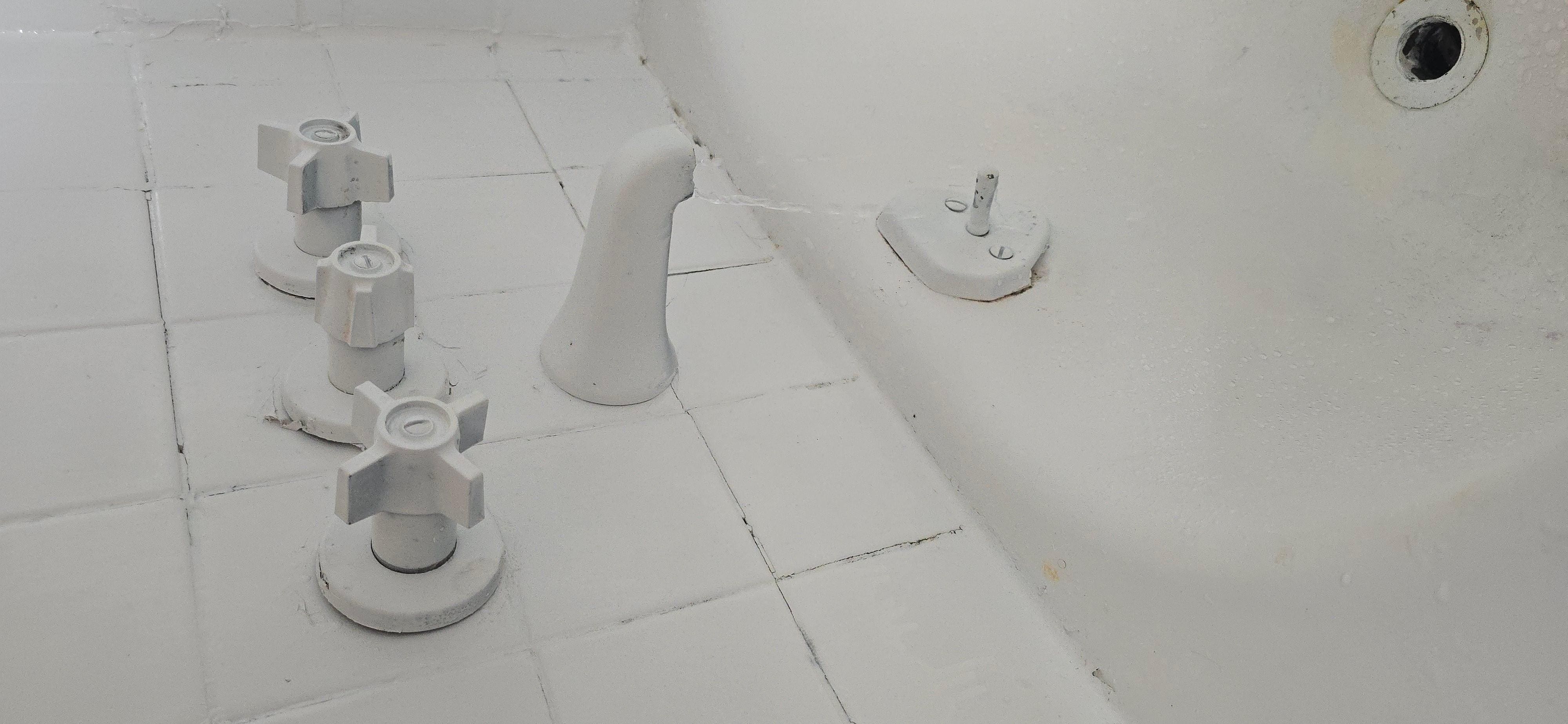 Even when considerable effort is exerted to shut off the faucet, water continues to flow.