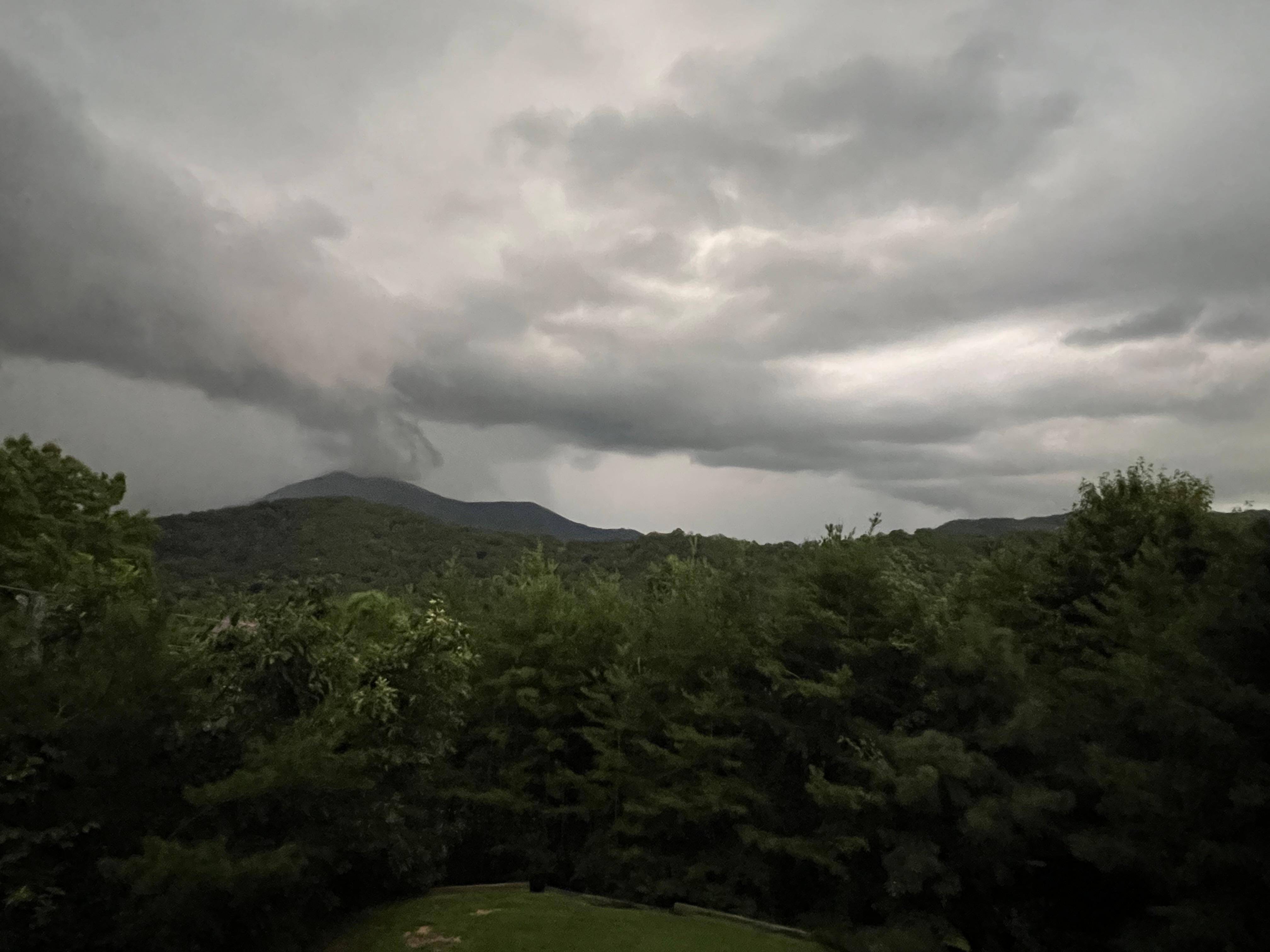 Stormy night with rain over the mountain which was so cool to see 