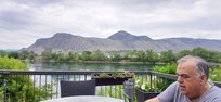 View of river and mountains