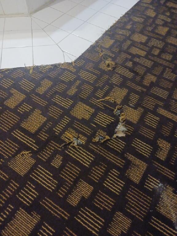 Carpet was torn