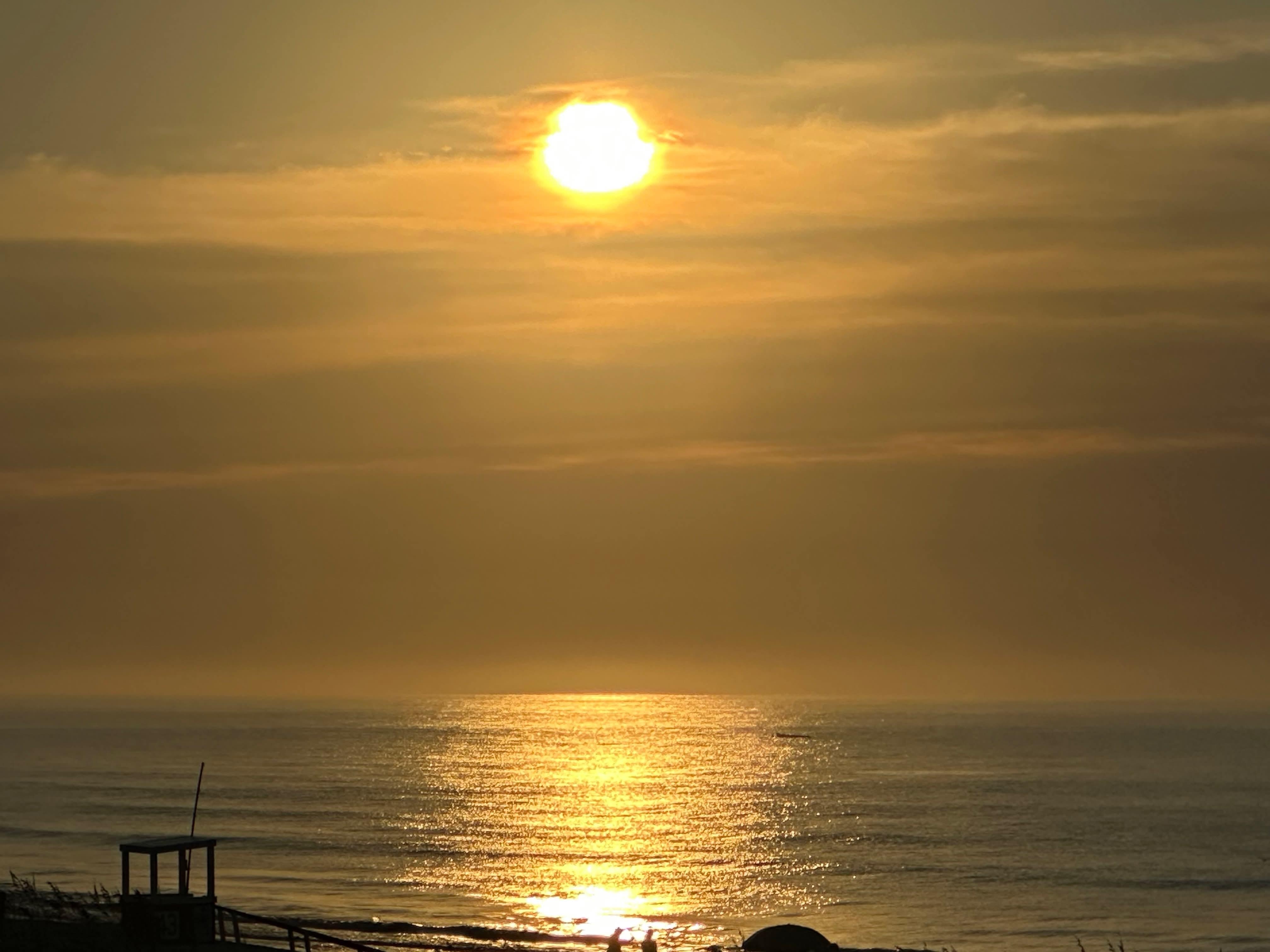 Sunrise view from the condo balcony!