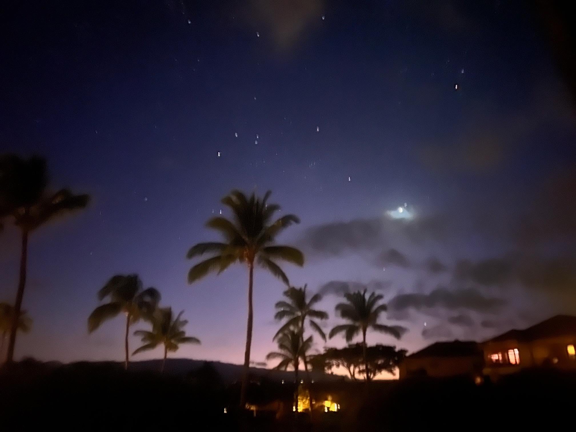 Sunrise from the back lanai. 
