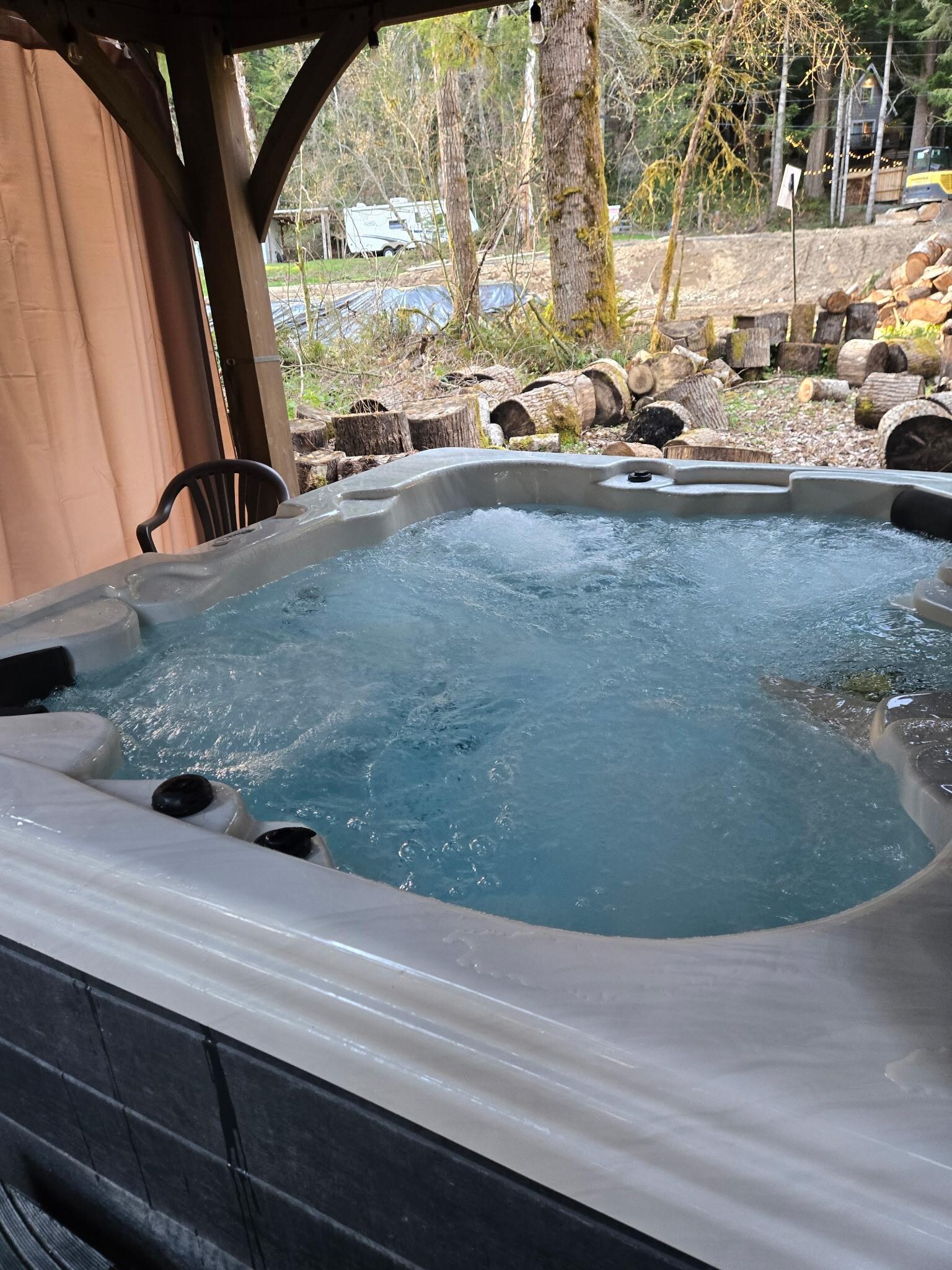 Relax in the hot tub 
