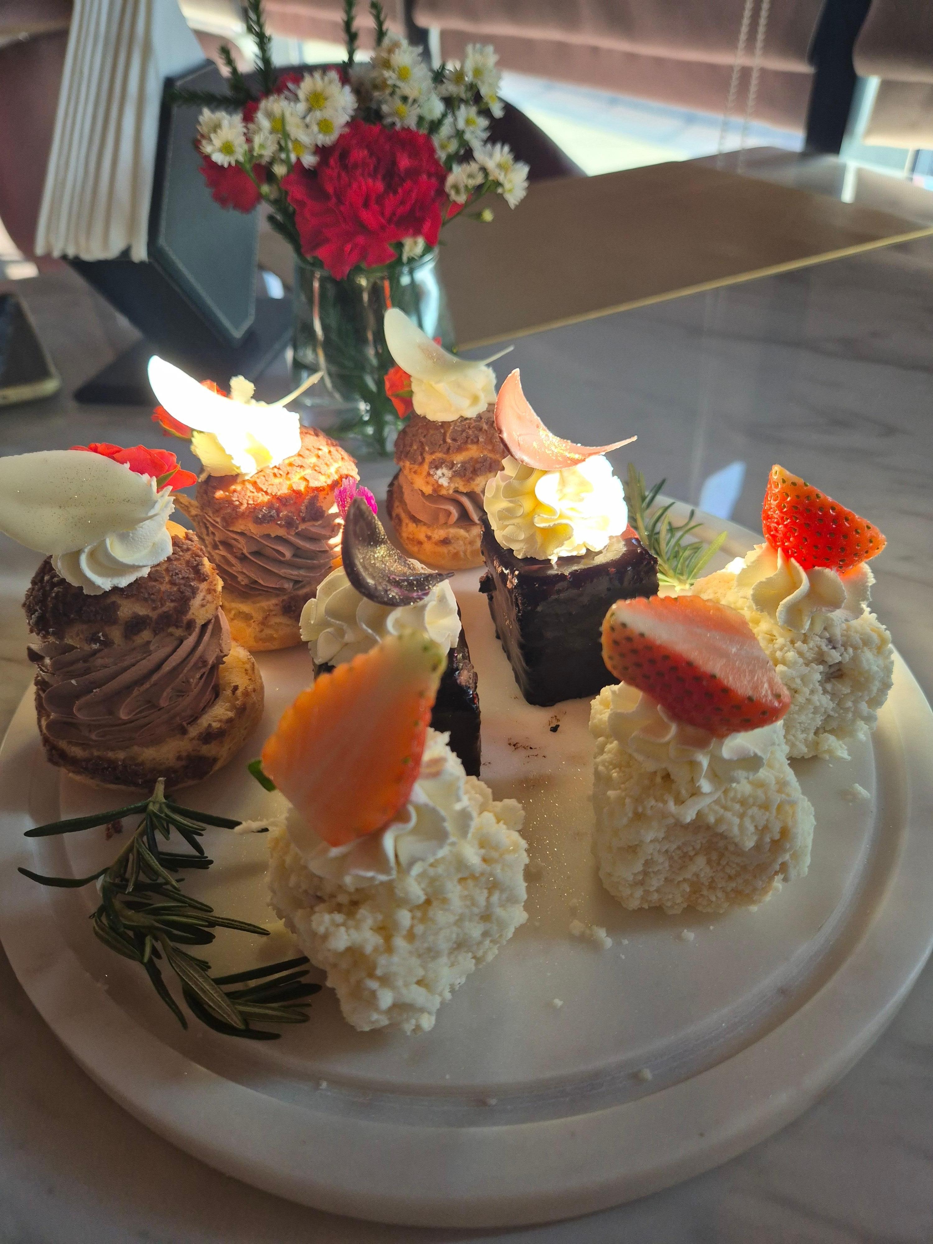 Complimentary pastries at the club lounge