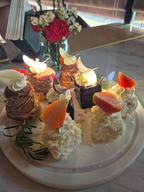 Complimentary pastries at the club lounge