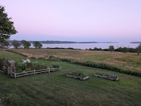Evening view of the bay from the deck.