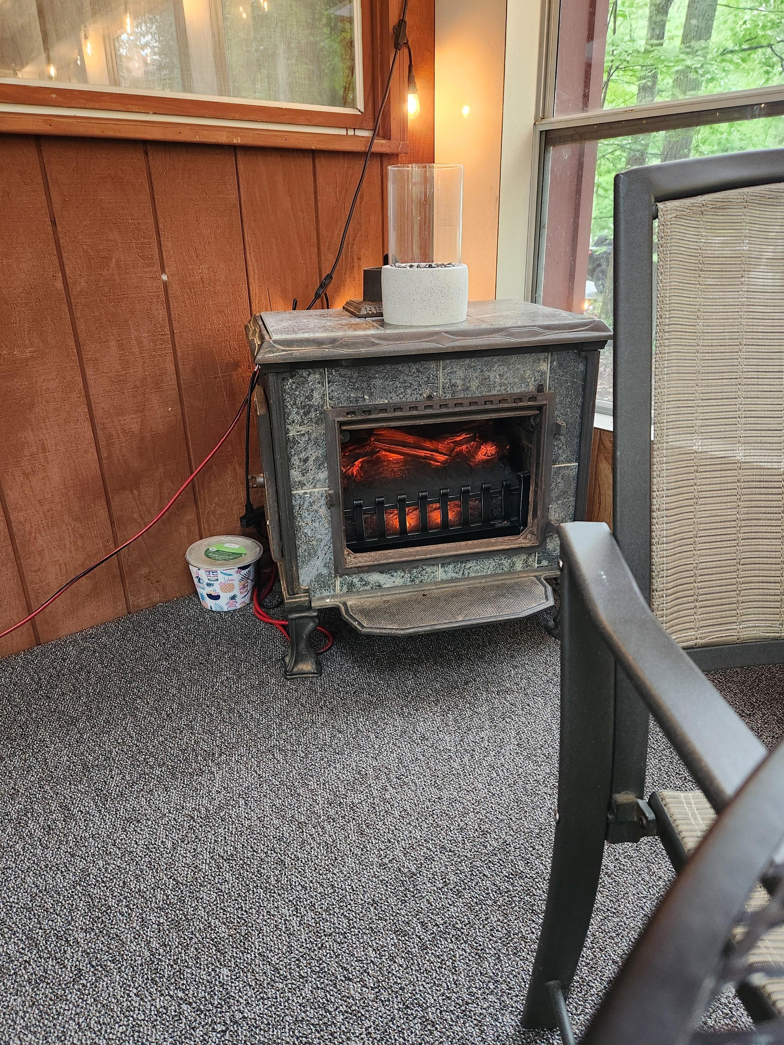 Took the chill off the 4 seasons room.