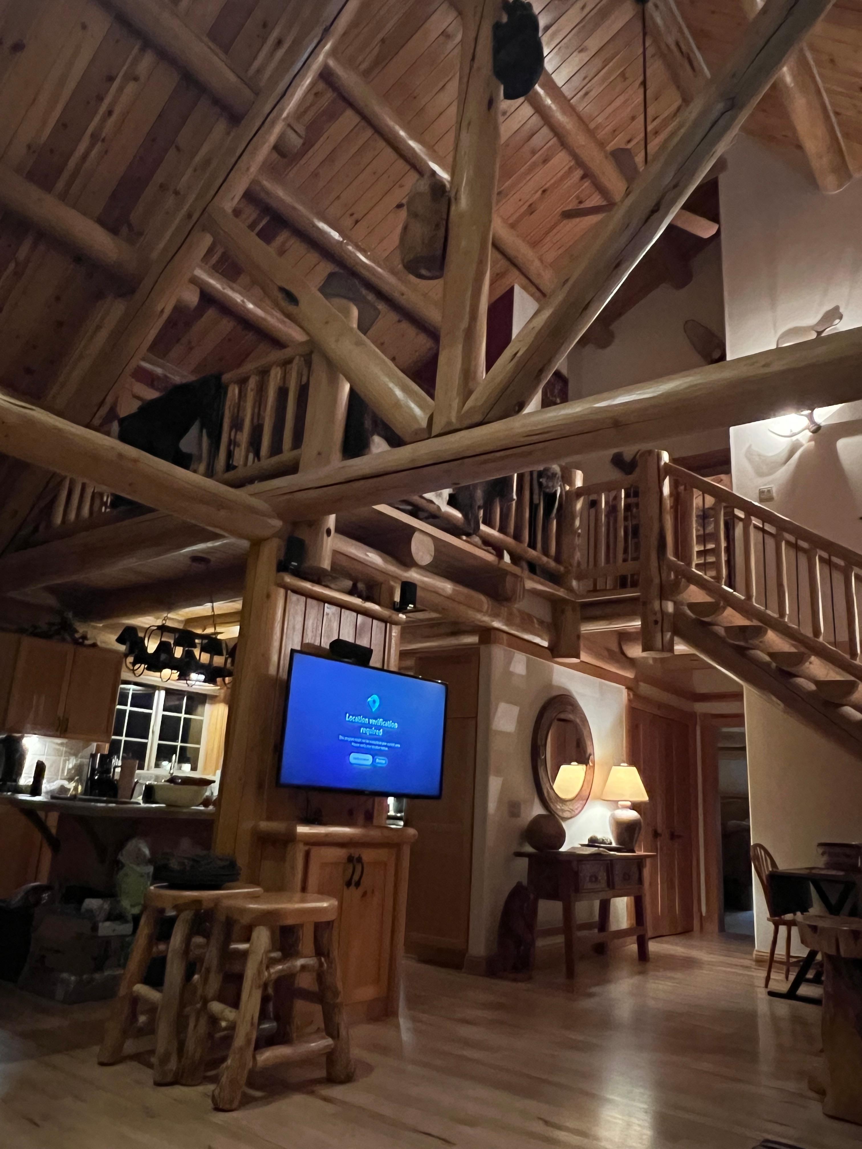 View from sofa in the living room.