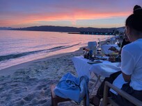 Dinner at another beach restaurant in Antibes