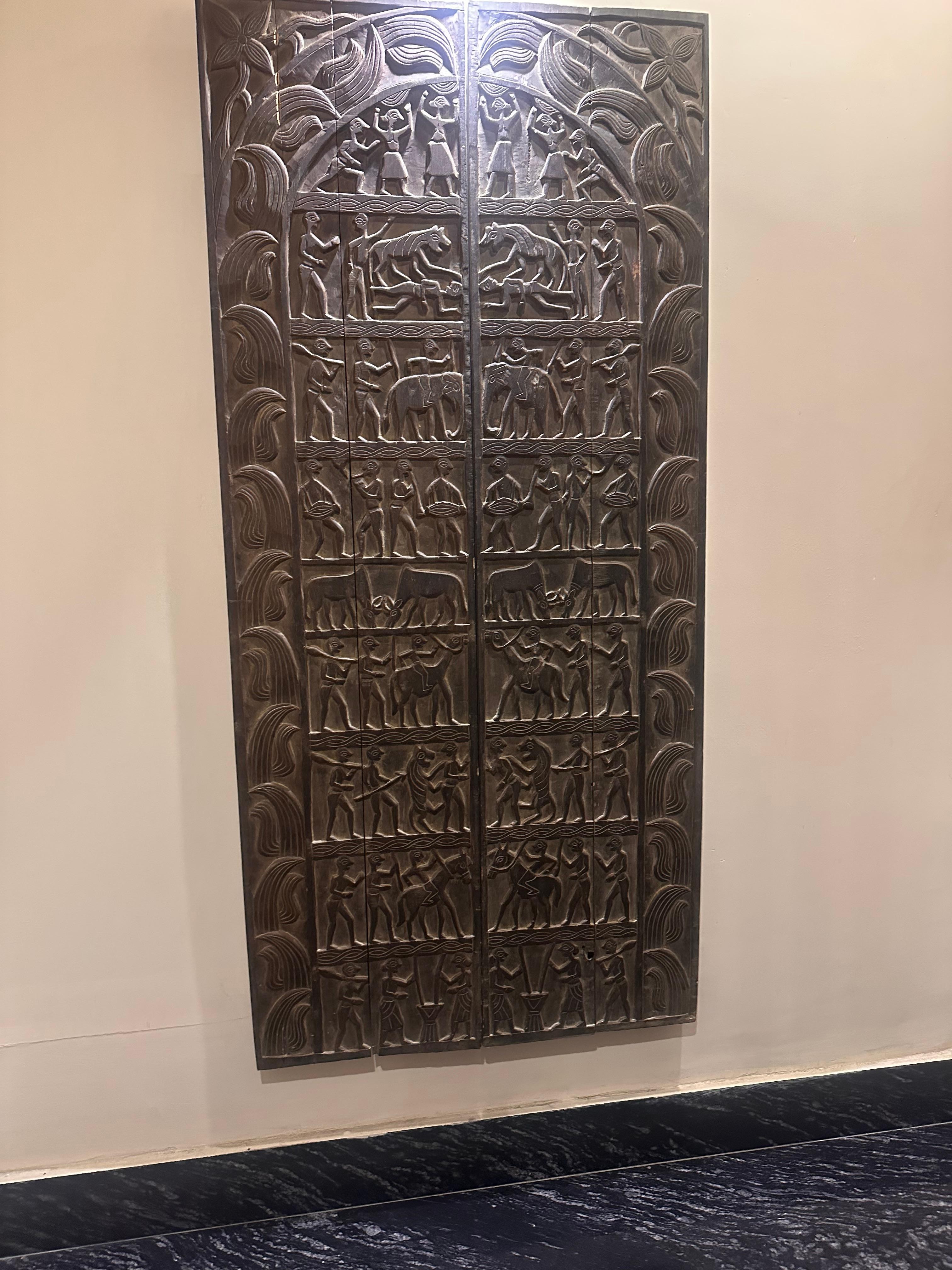 Interesting decorations around hotel