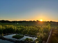 Sonnenuntergang auf der Terrasse