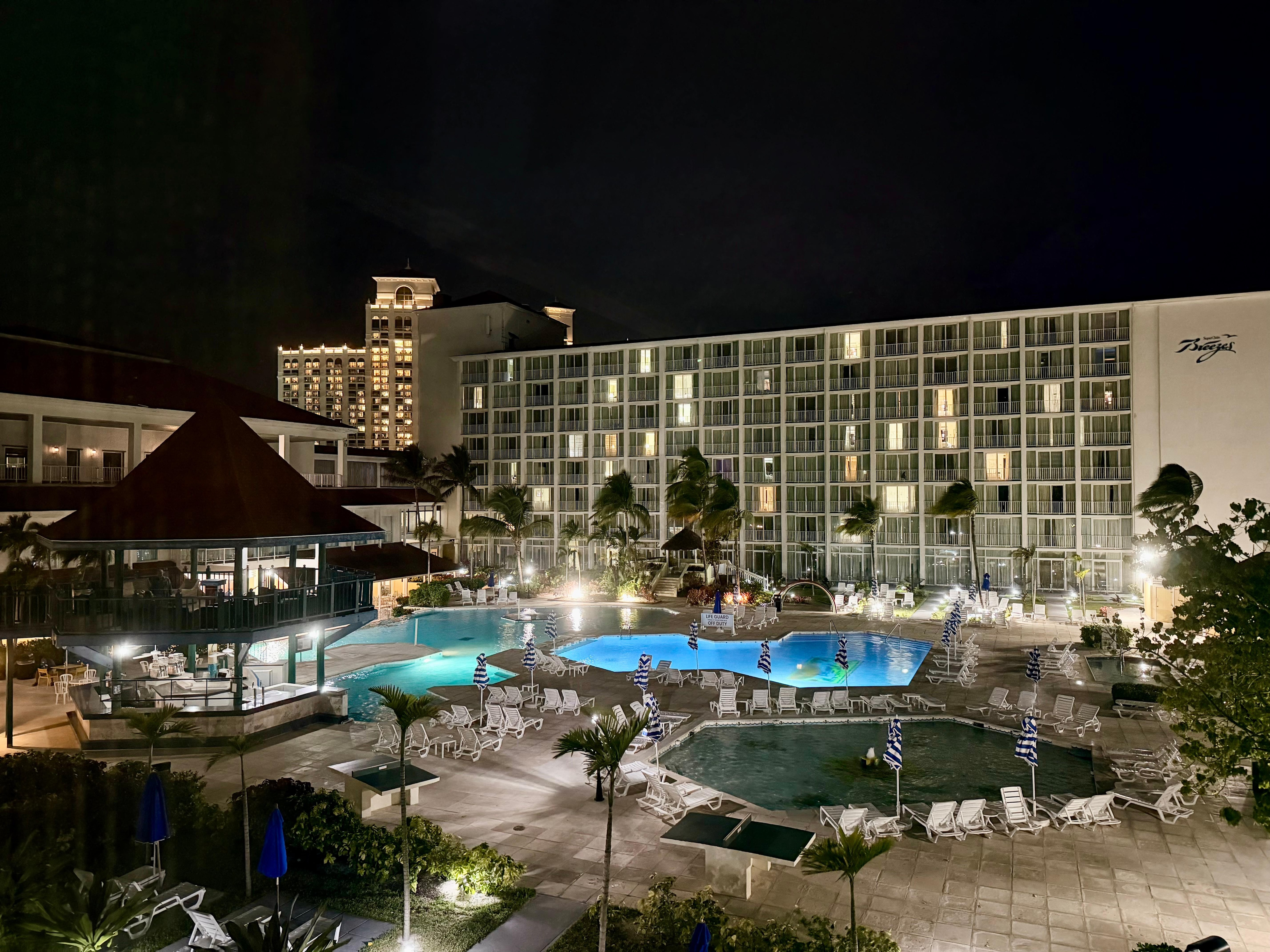 Breezes facility at night