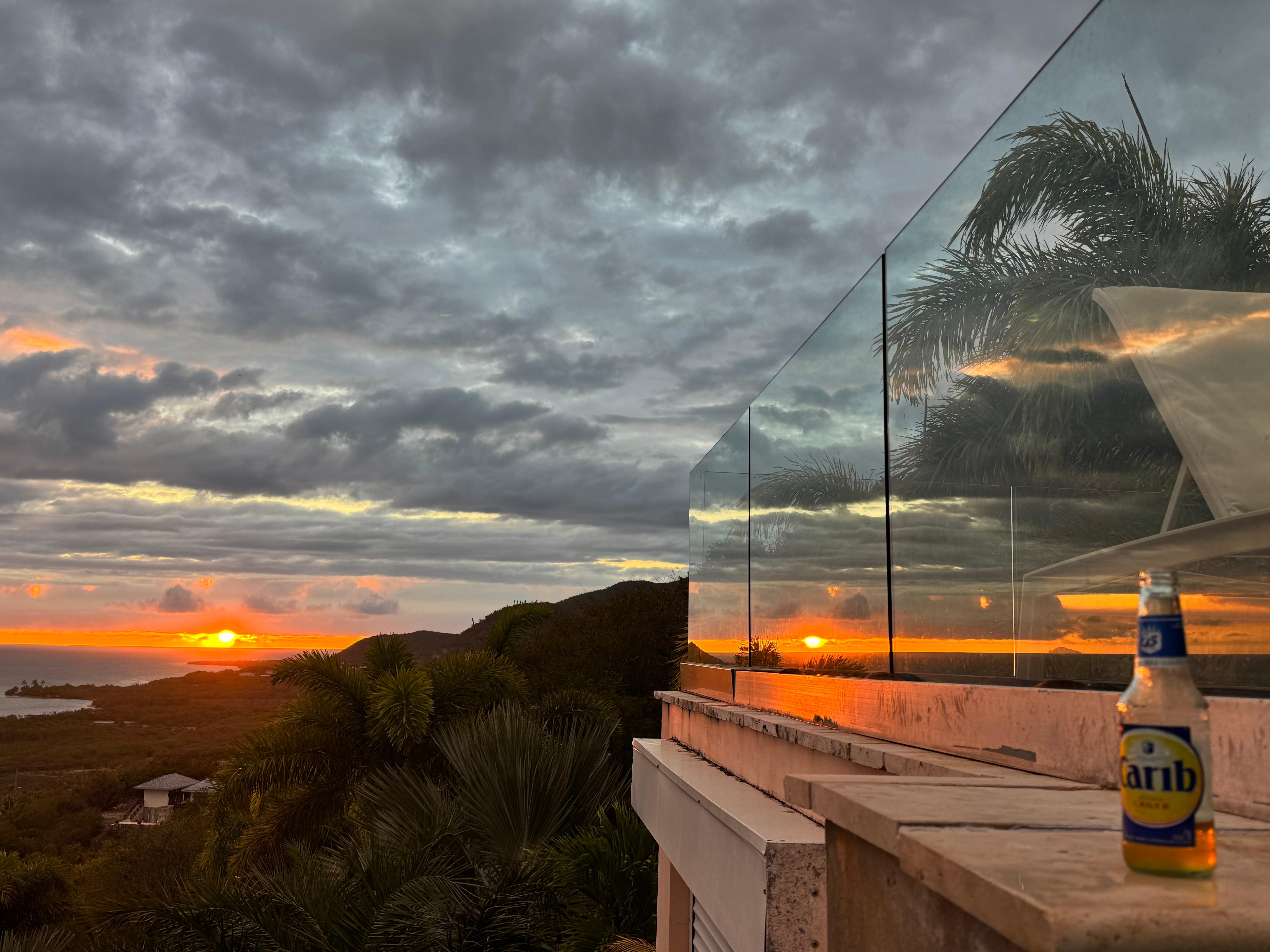 Sunset and refreshments