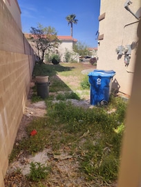 Outside ..front and all sides of the property were unkept. She knew I was coming since January.