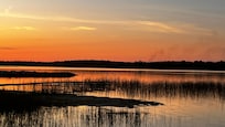Sunset over Grape Island.