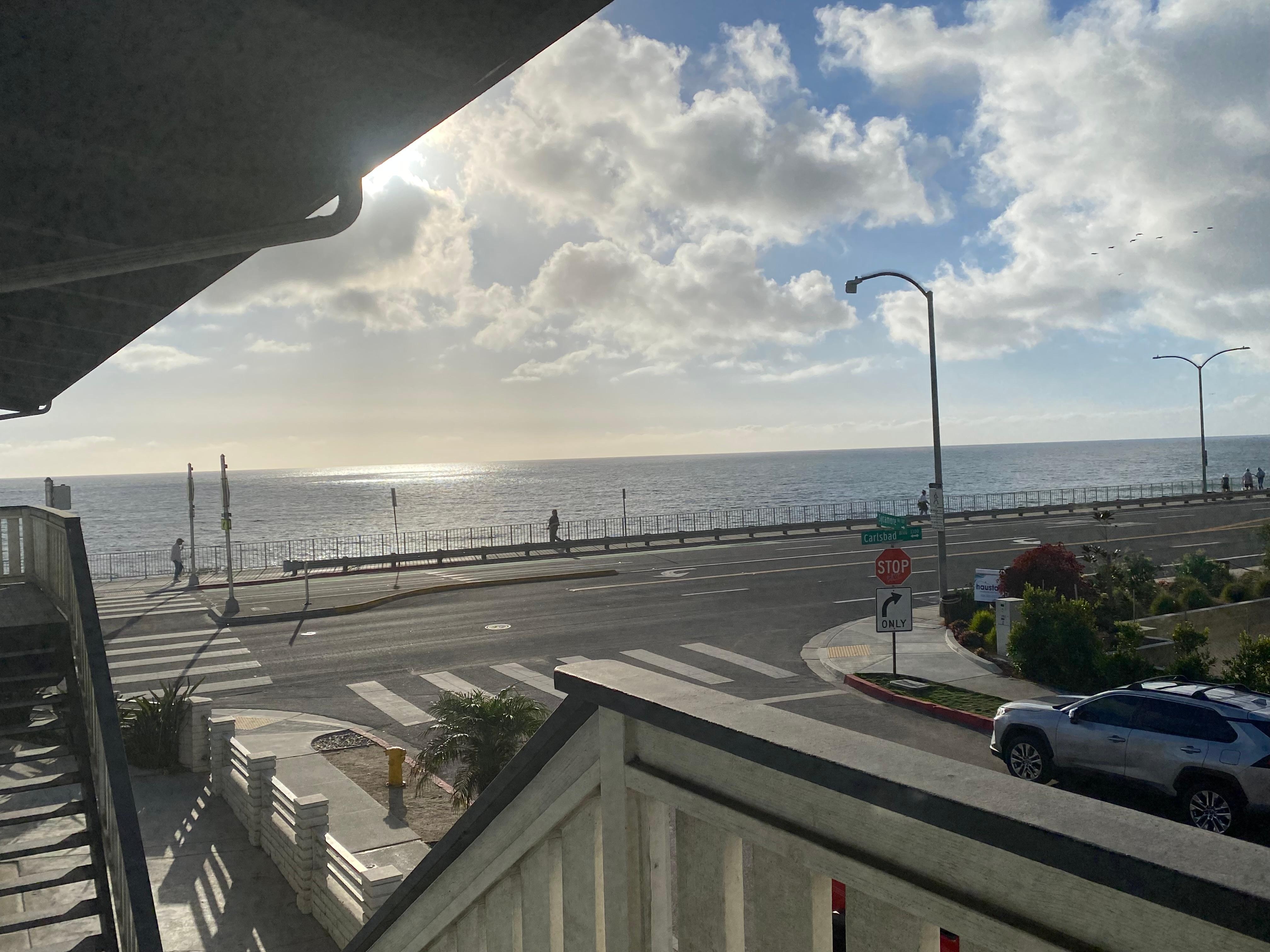 Afternoon view from the terrace. 