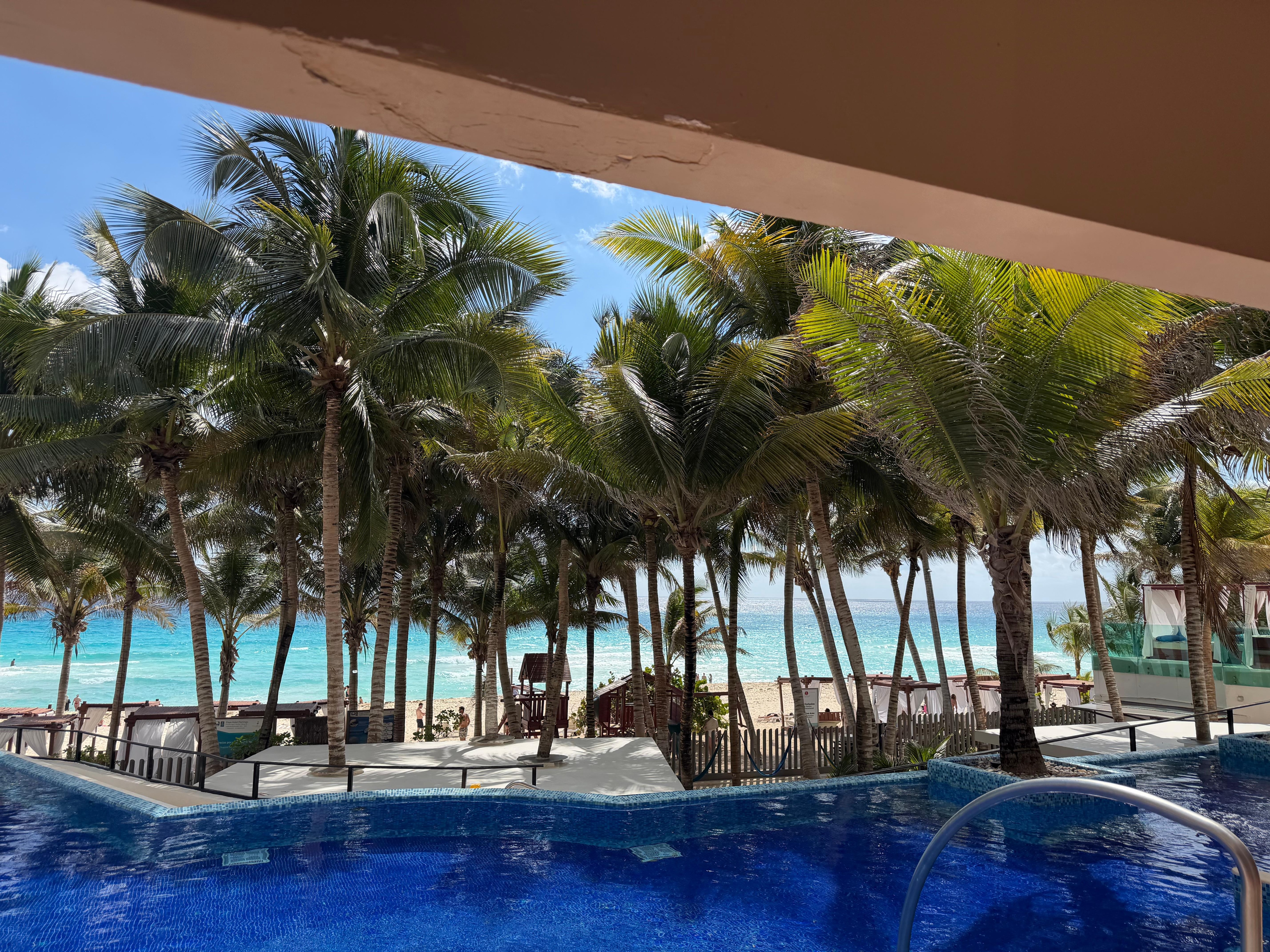 View from our room with walkout to pool