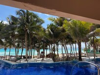 View from our room with walkout to pool