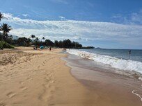 Beautiful beach across street with easy access crosswalk