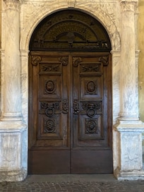 The massive front doors
