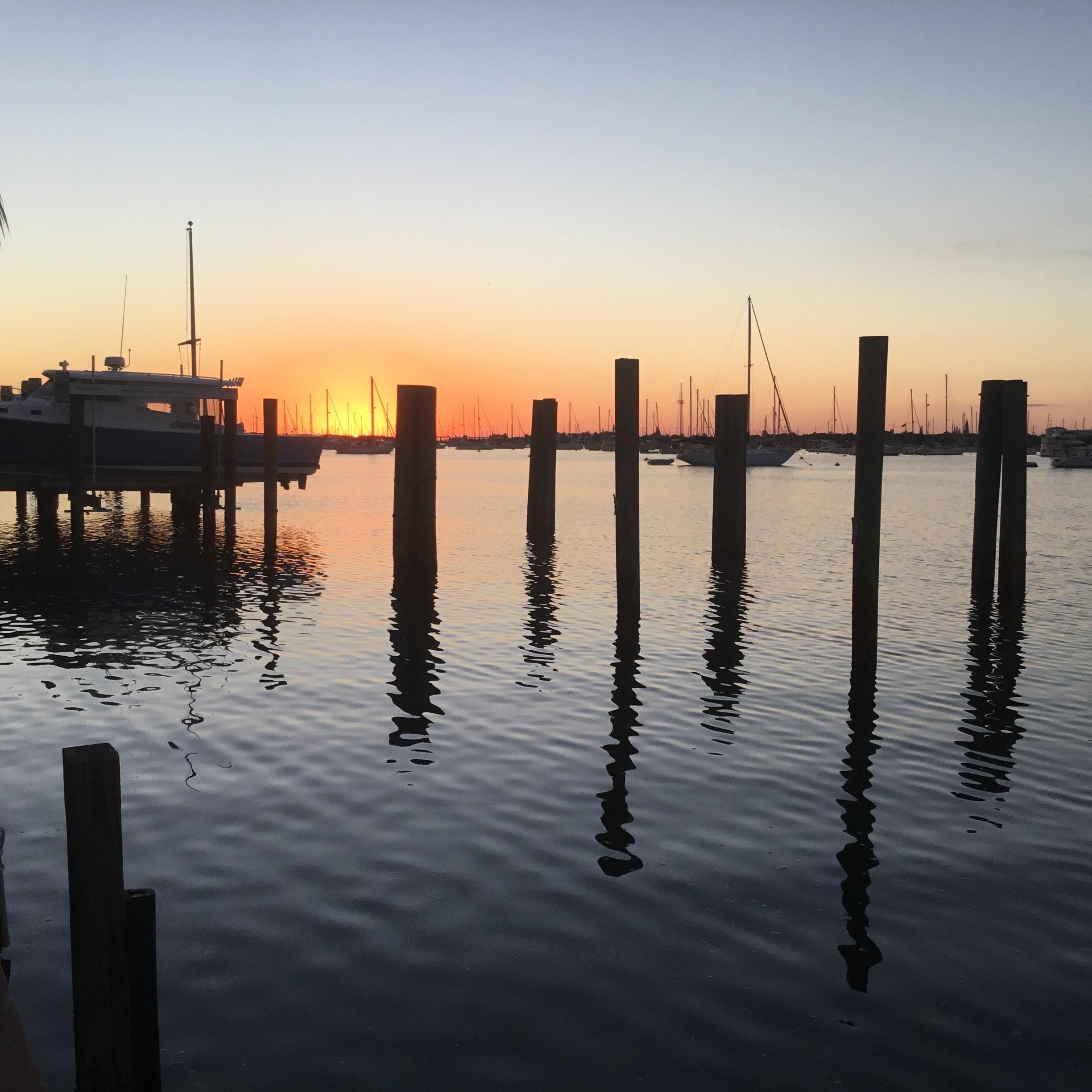 Sunset from the back dock area