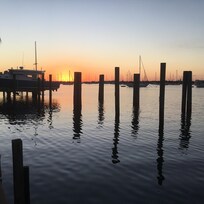 Sunset from the back dock area